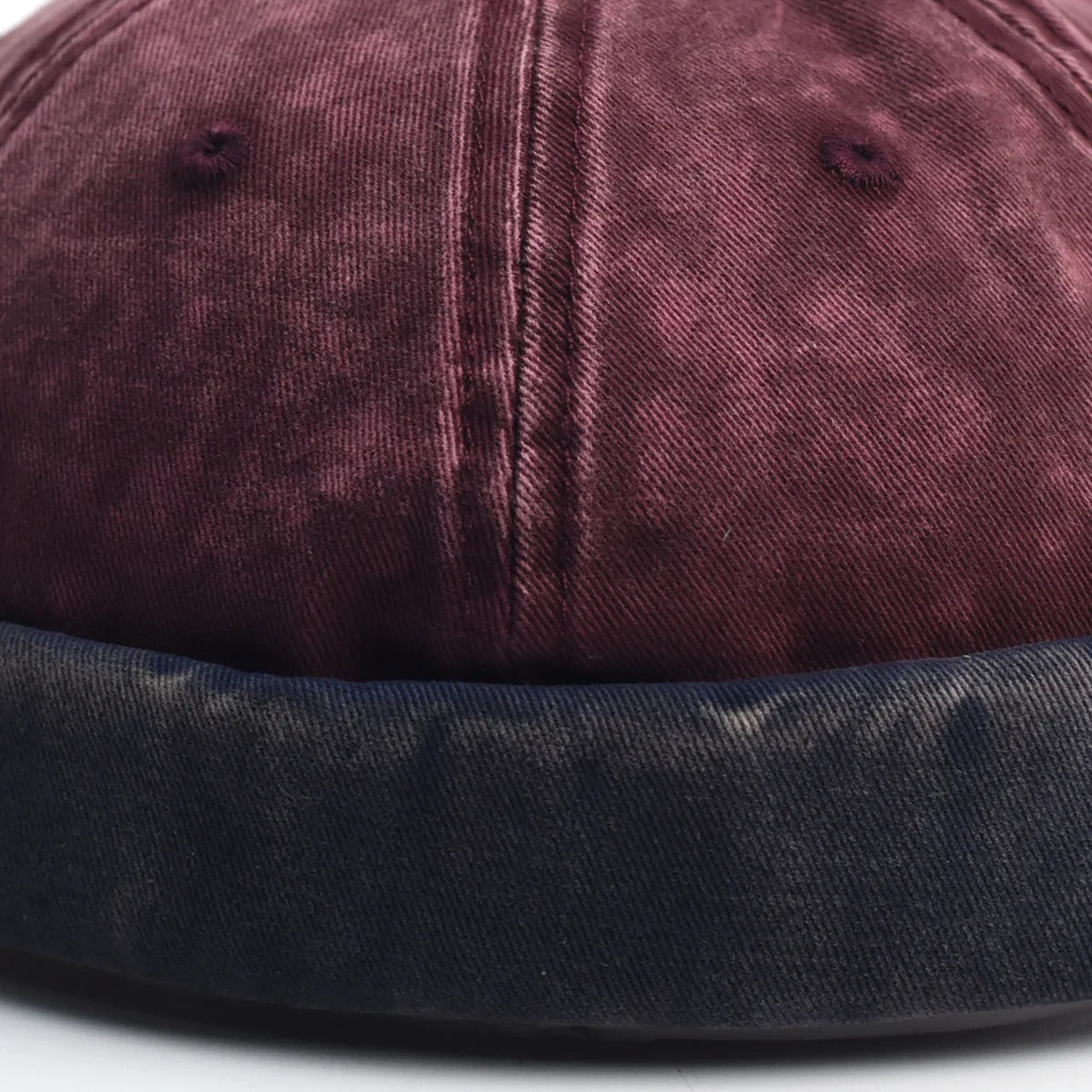 Washed Docker Brimless Cap