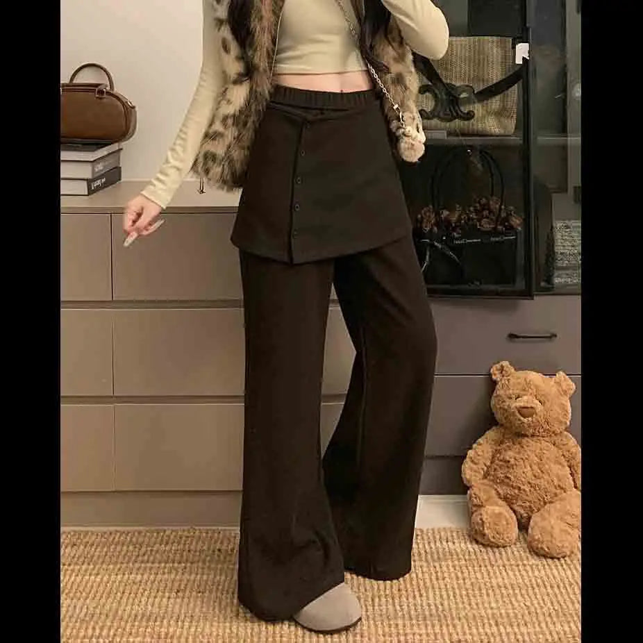 Casual Skirt Wide Leg Long Pants