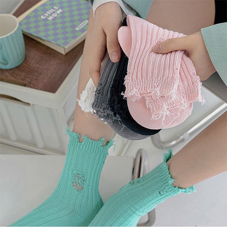 Distressed Hobo Socks