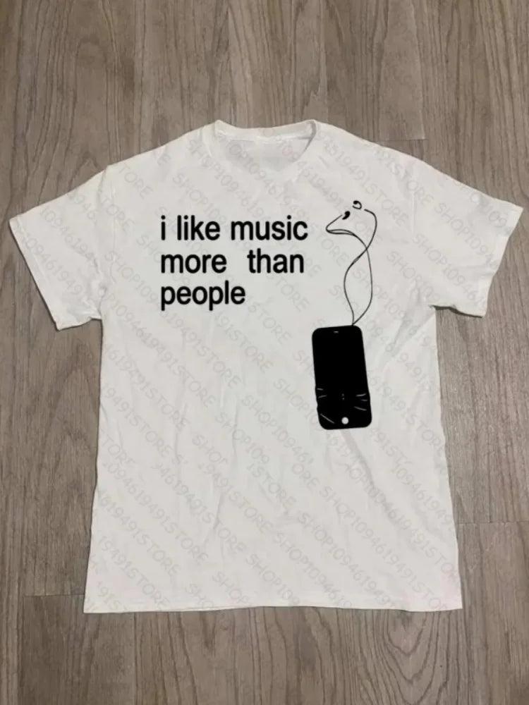 I Like Music More Than People Tee