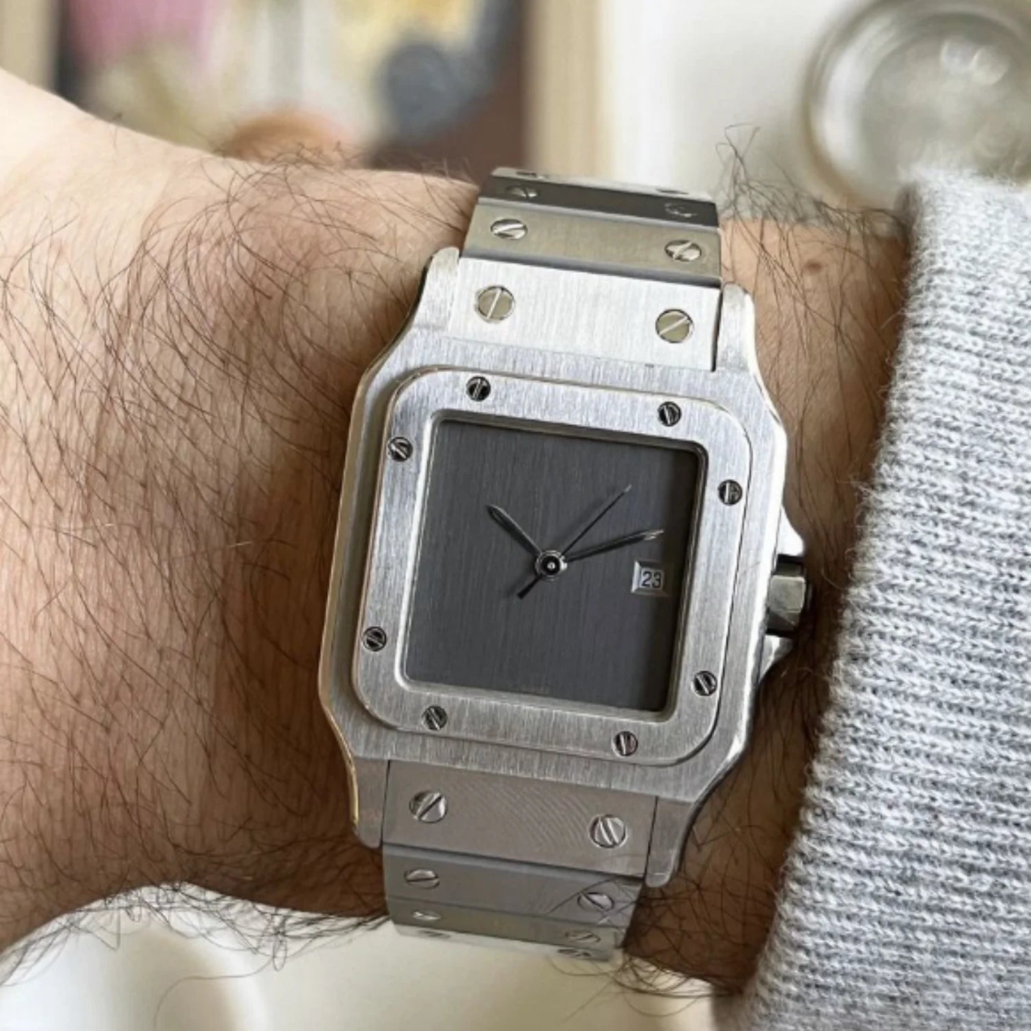 High Quality Stainless Steel Santos Watch
