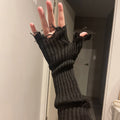 Distressed Knitted Arm Warmers