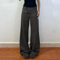 Vintage Pin Stripe Button-up Loose Casual Trousers