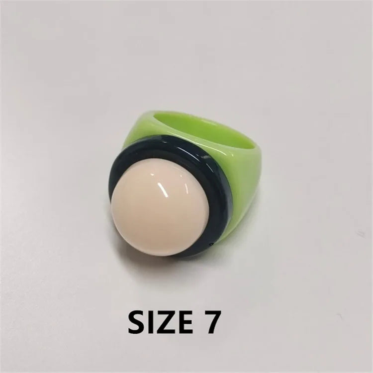 Bubble Round Acrylic Rings