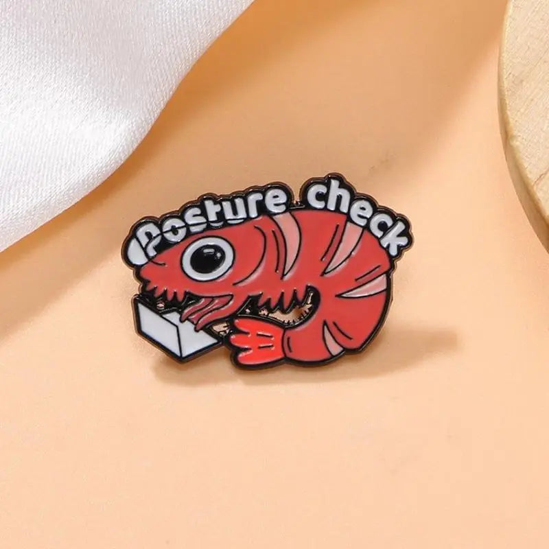 Posture Check Enamel Pin