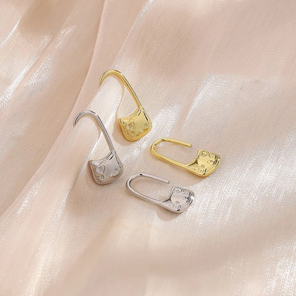 Hello Kitty Lock Earrings