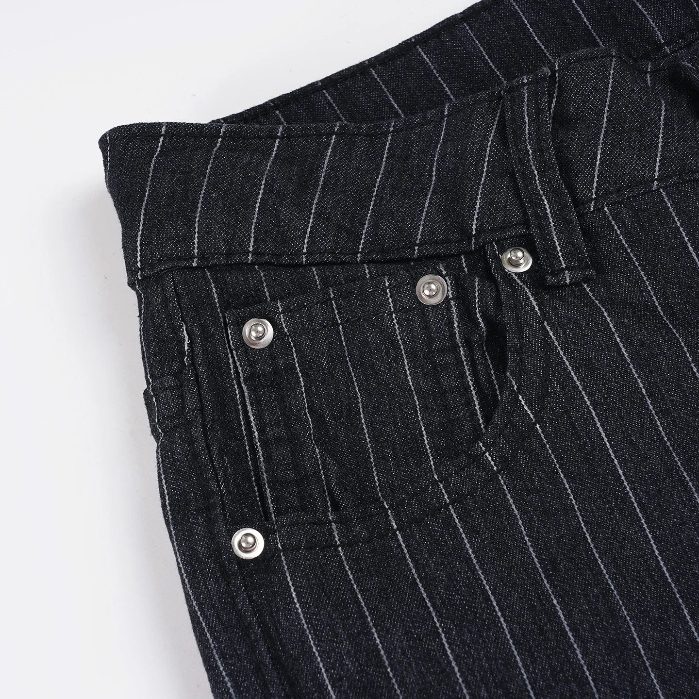 Pin Stripe Y2k Low Rise Boot Cut Jeans