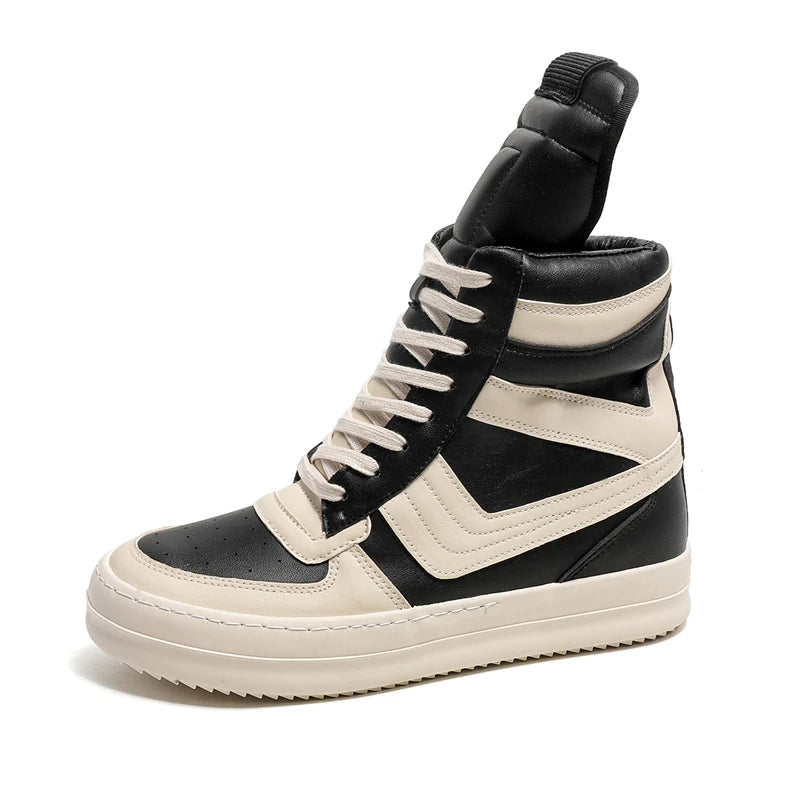 High-Top Leather Sneakers