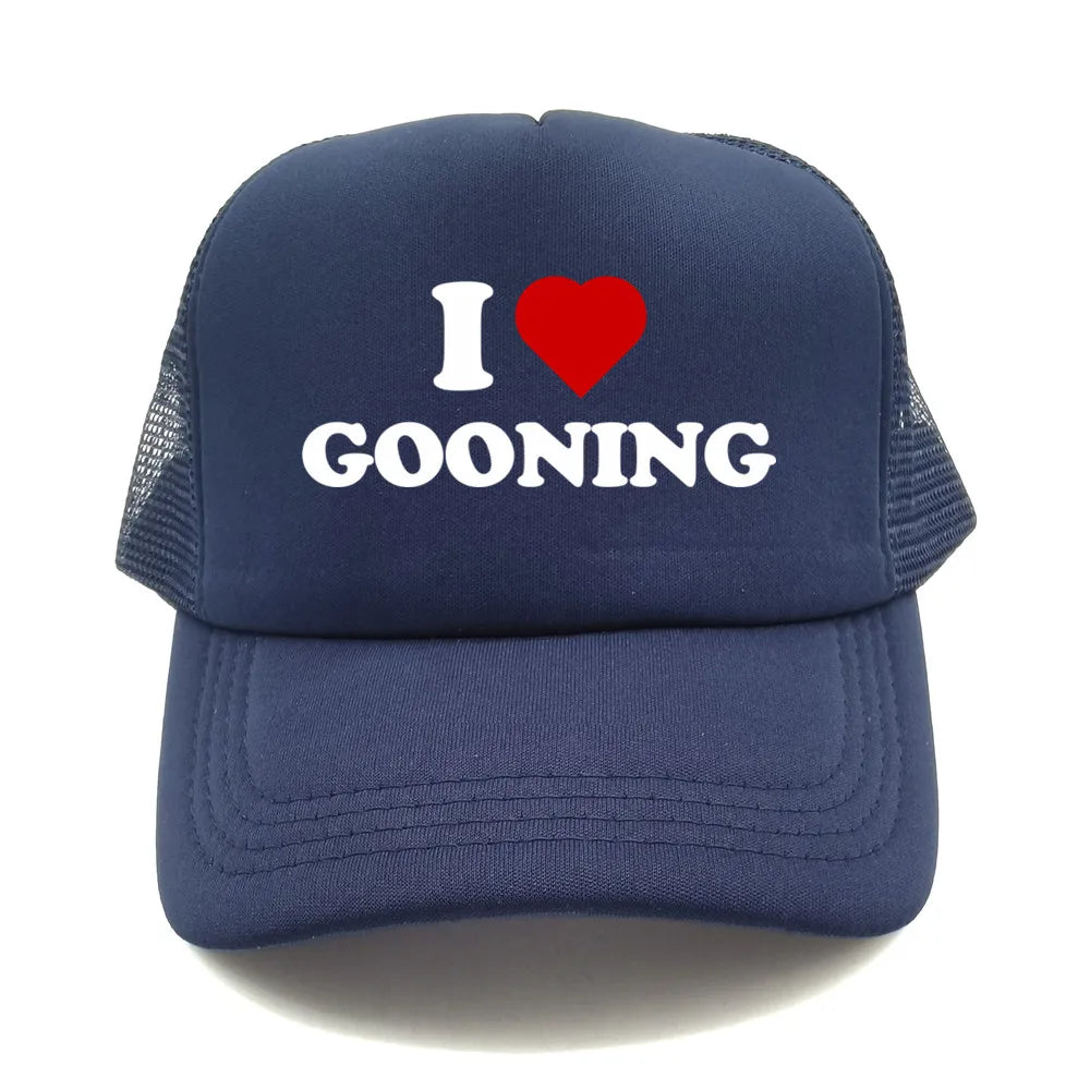 I Love Gooning Baseball Caps
