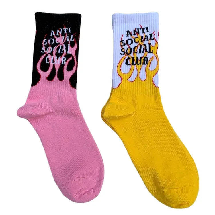 Anti Social Flame Socks