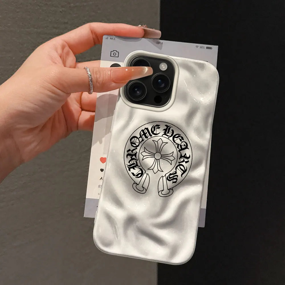 Chrome Cross Emblem iPhone Case