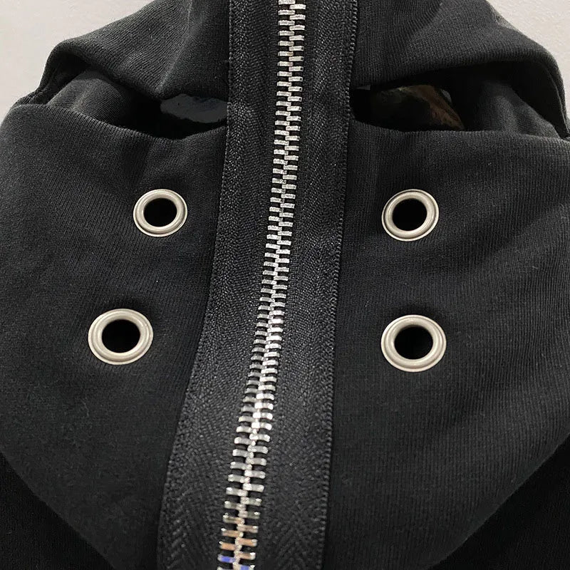 Full Zip Up 4 Hole Hoodie
