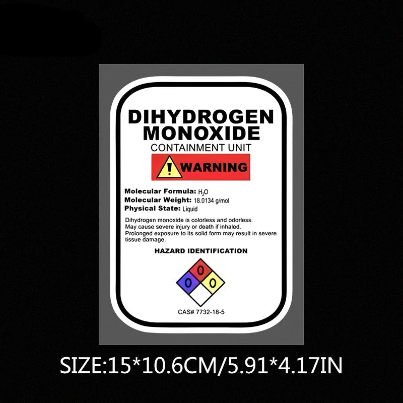 DiHydrogen monoxide Stickers