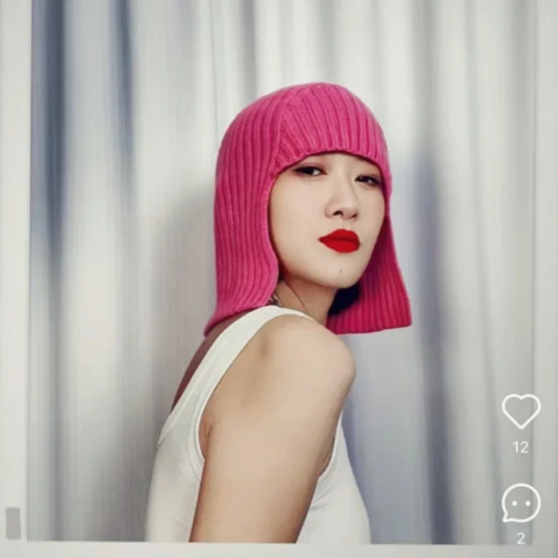 Solid Knitted Wool Hat