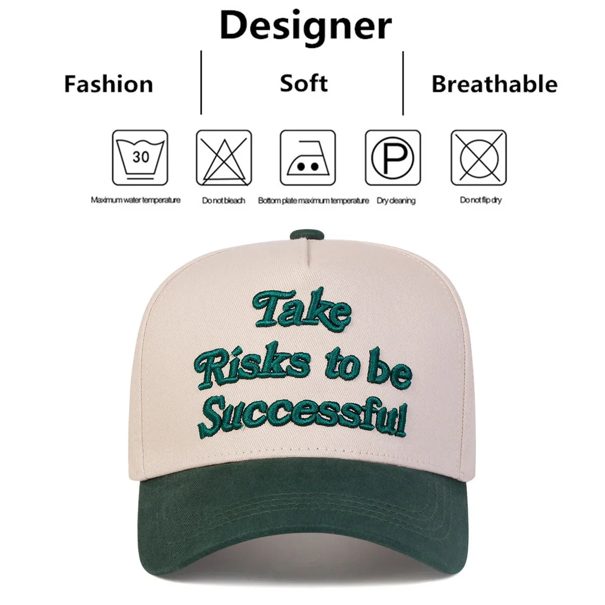 Take Risks To Be Successful Embroidered Baseball Cap