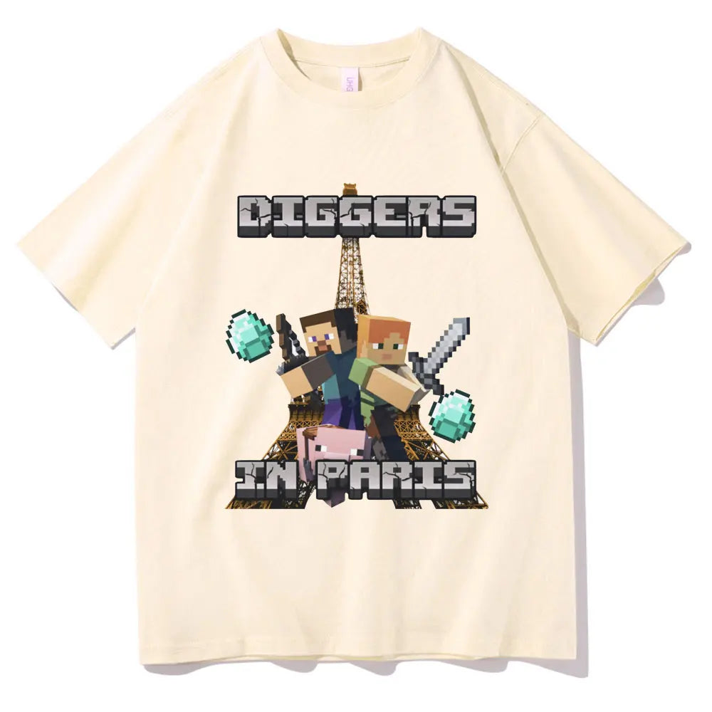 Diggers in Paris Minecraft Tee