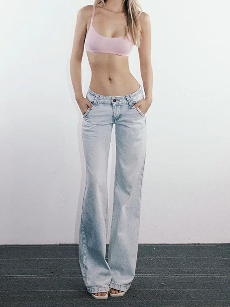 Light Blue Low Waist Jeans