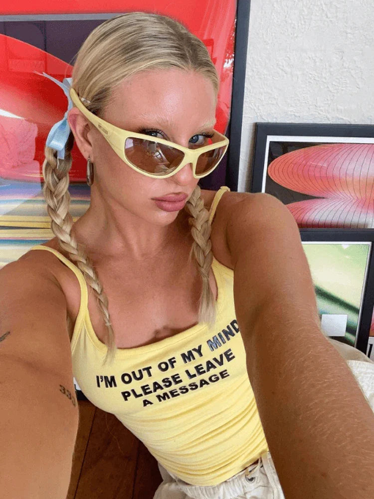 I'm Out Of My Mind Please Leave A Message Cami Top