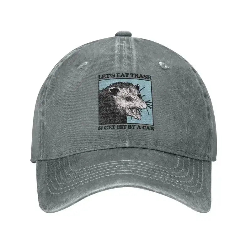 Let's Eat Trash Get Hit By A Car Baseball Cap