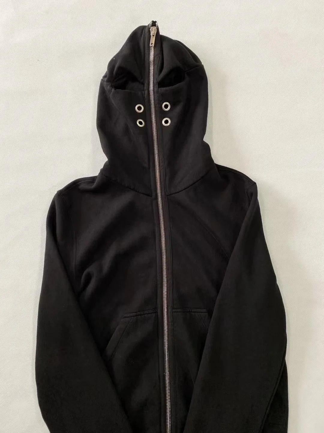 Full Zip Up 4 Hole Hoodie