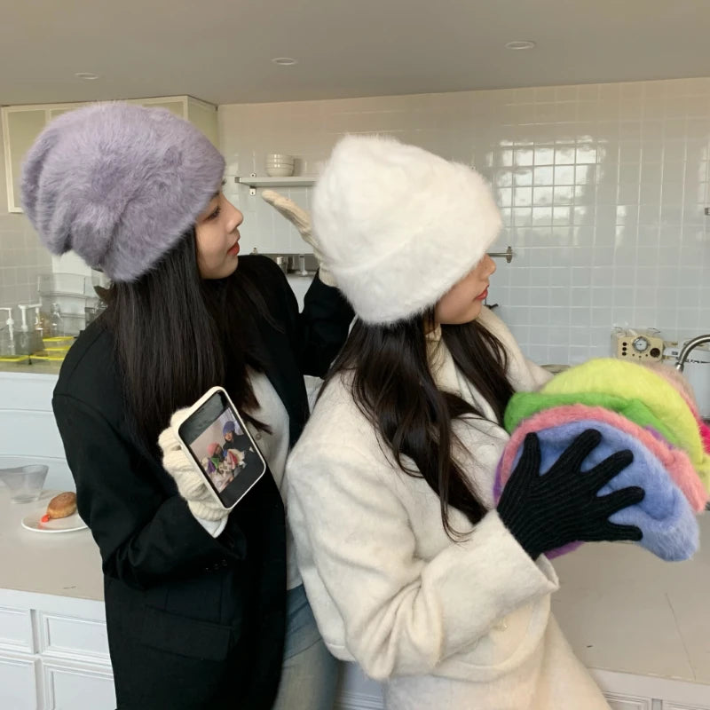 Rabbit Fur Beanies