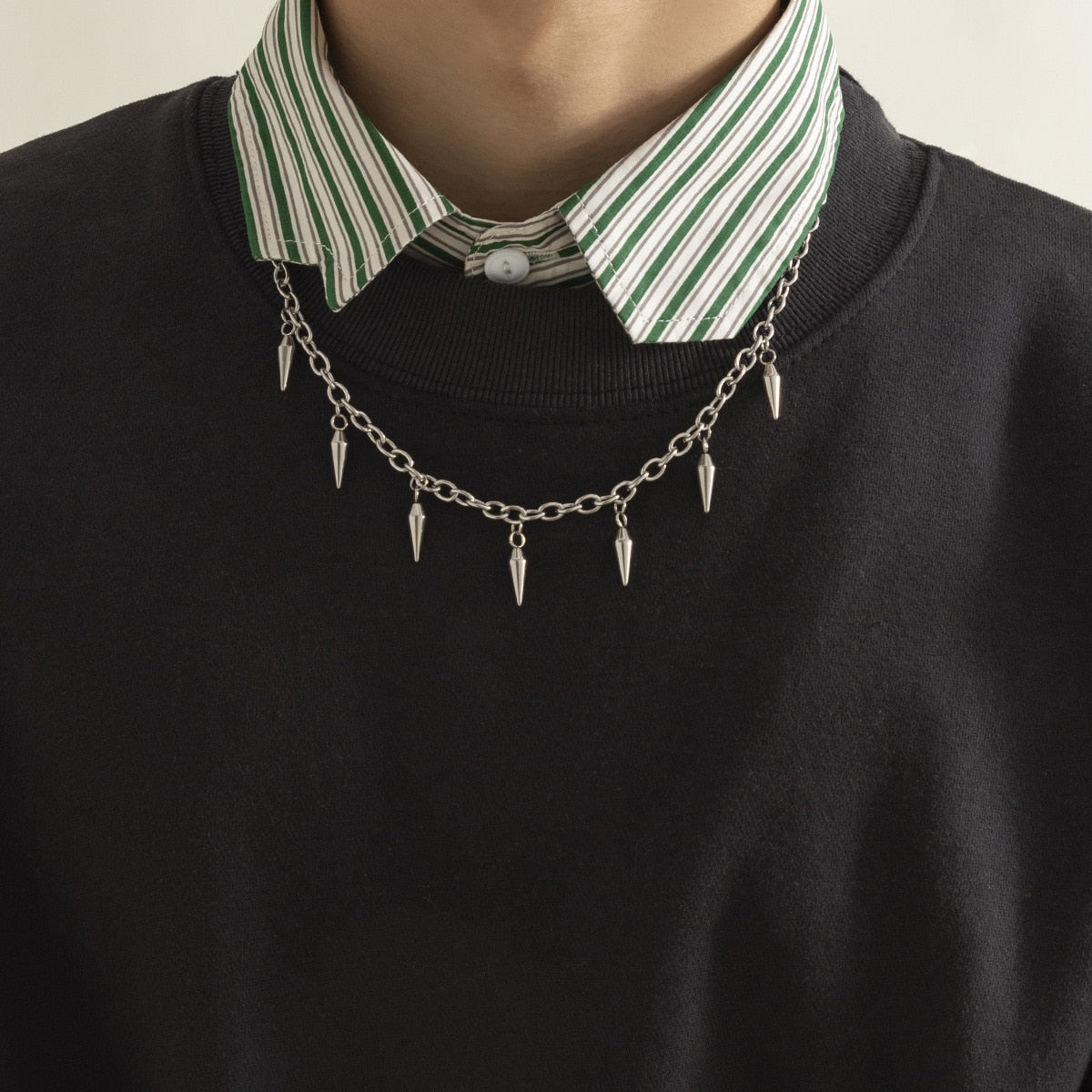Stainless Steel Spiked Chain – Stupid Not Smart