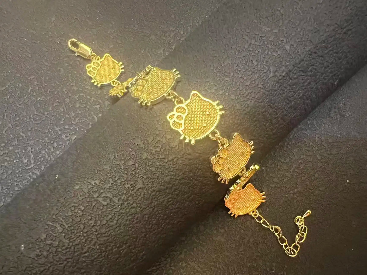 Hello Kitty Tennis Gold Plated Bracelet