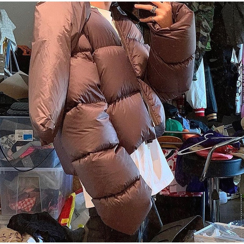 Turtleneck Down Jacket & Down Scarf