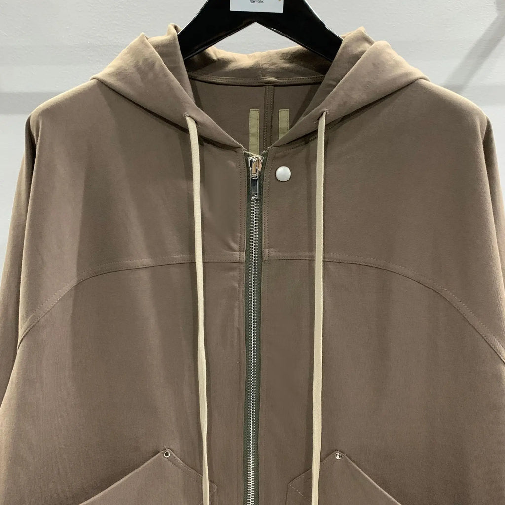 Long Drawstring Hoodie