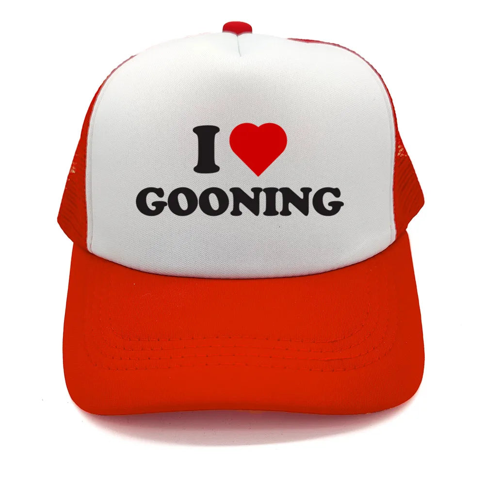I Love Gooning Baseball Caps