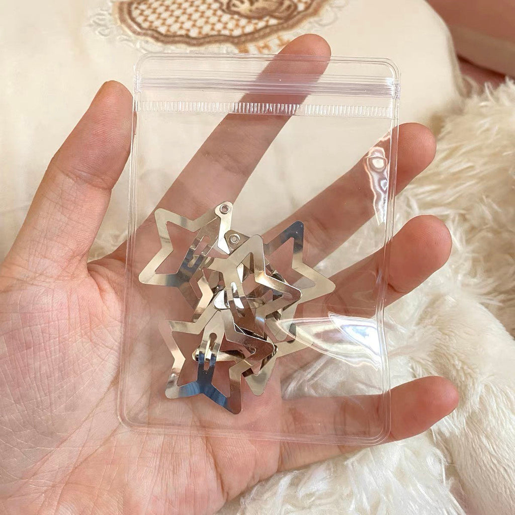 10Pcs Silver Star Hairclips