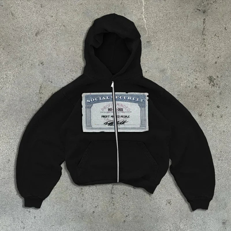 Social Security Zip Up Hoodie