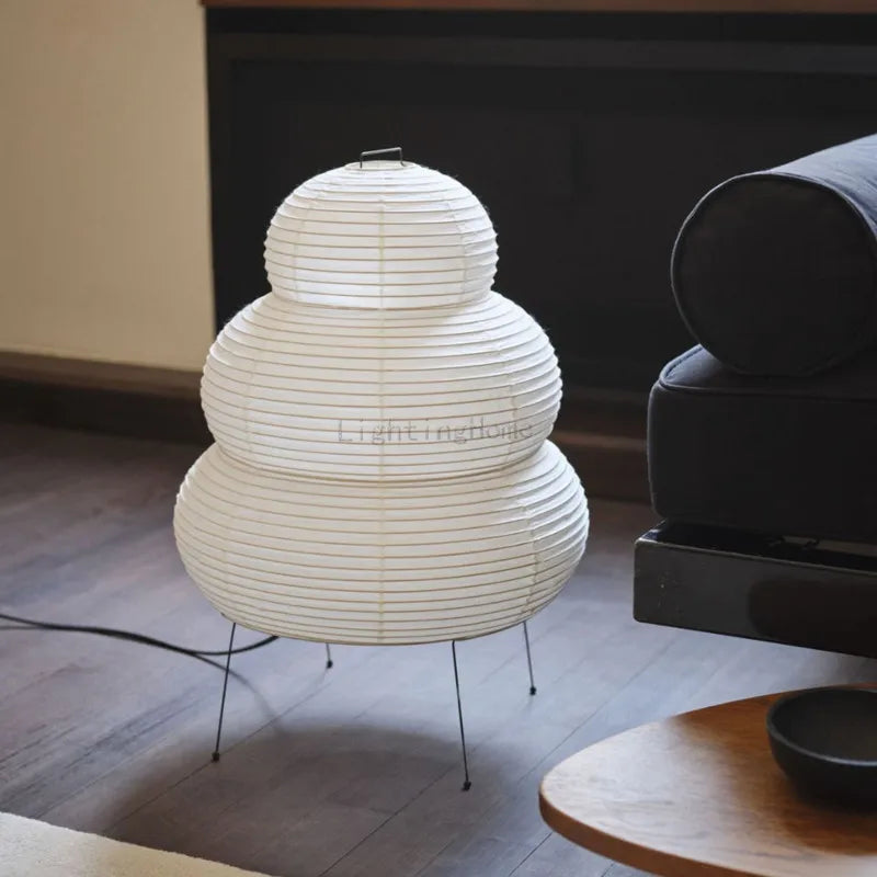 Japanese Akari Wabi-sabi Rice Paper Table Lamp
