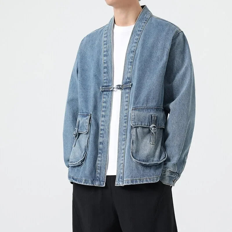 Denim Cotton Kimono Jacket
