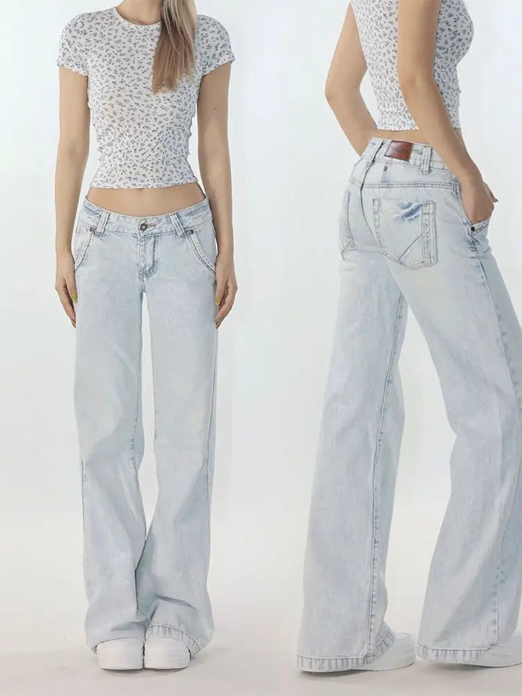 Light Blue Low Waist Jeans
