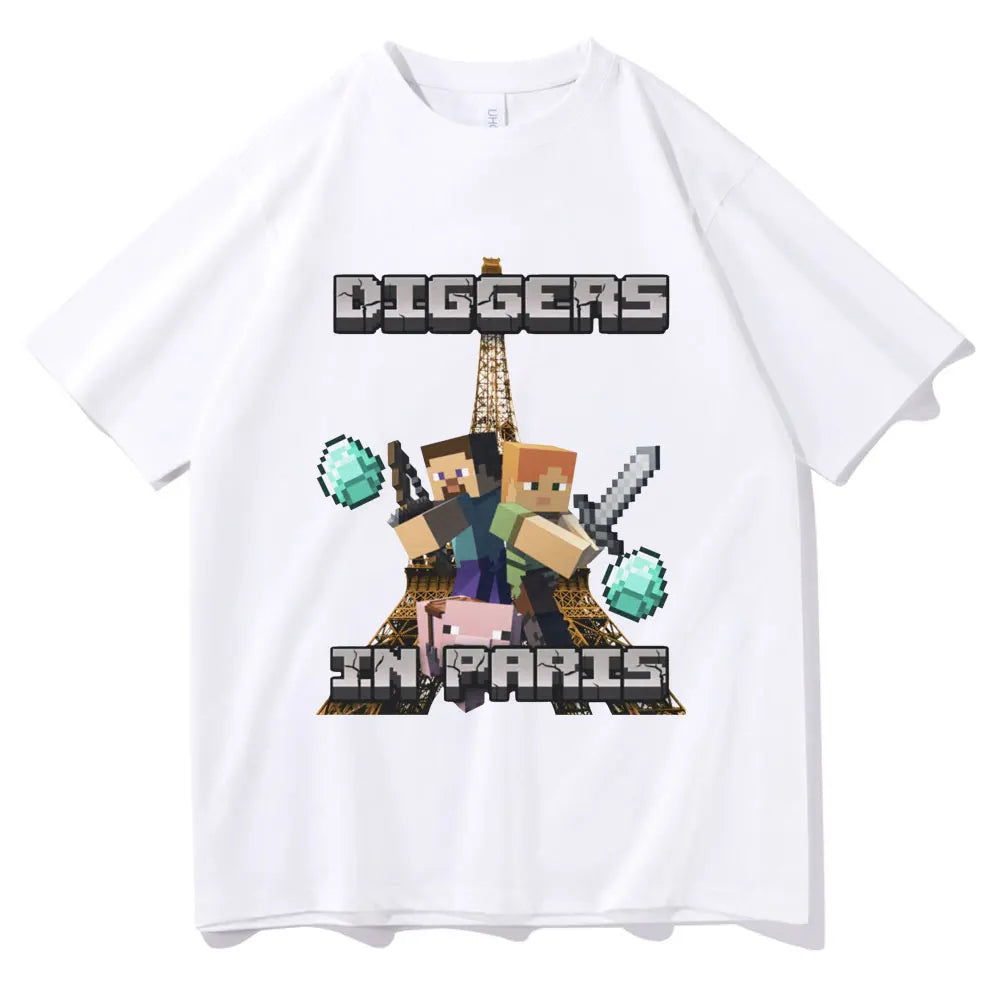 Diggers in Paris Minecraft Tee