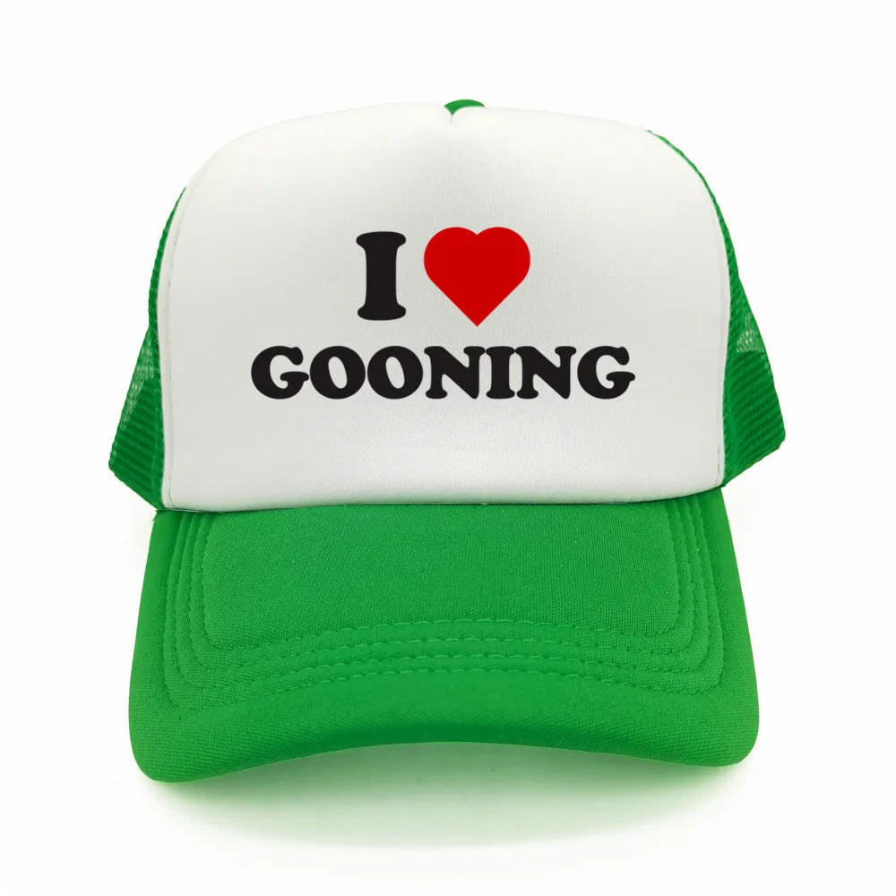 I Love Gooning Baseball Caps