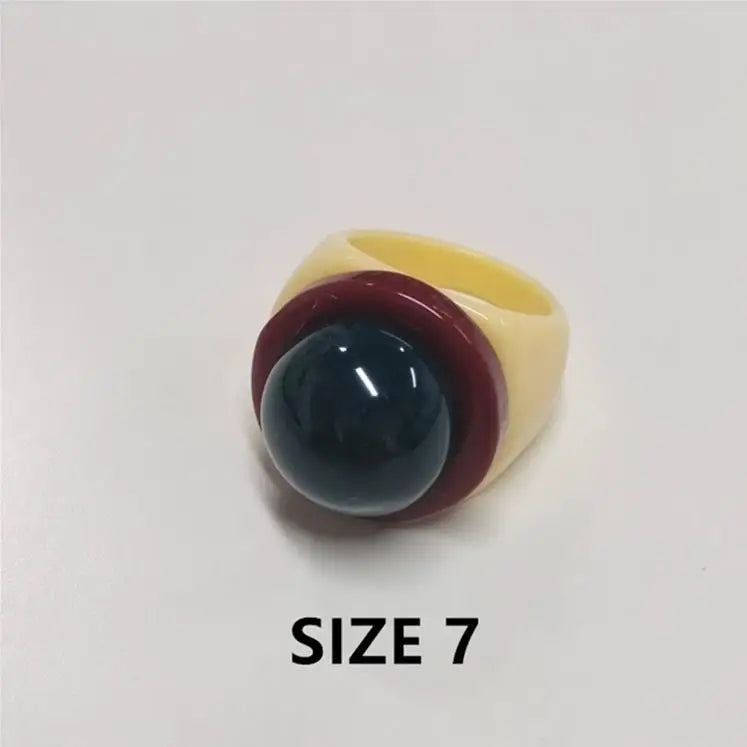 Bubble Round Acrylic Rings