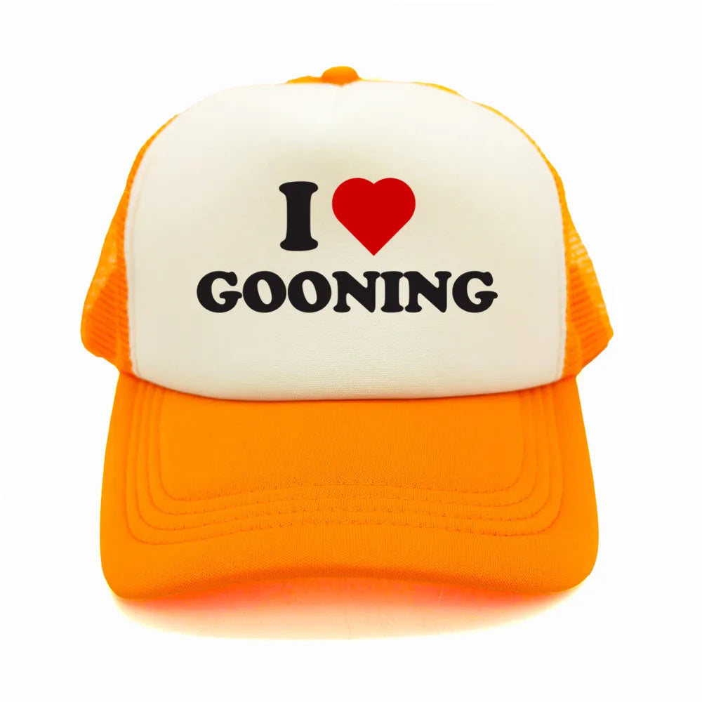I Love Gooning Baseball Caps