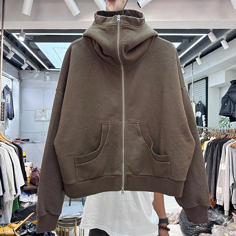 Two-way Zipper Oversized Hoodie