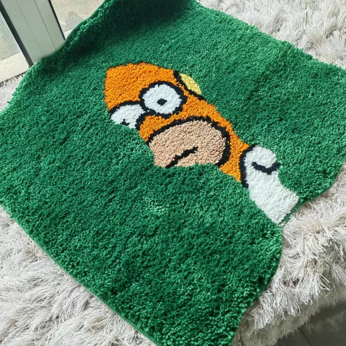 Homer Simpson Disappearing Bush Tufted Rug