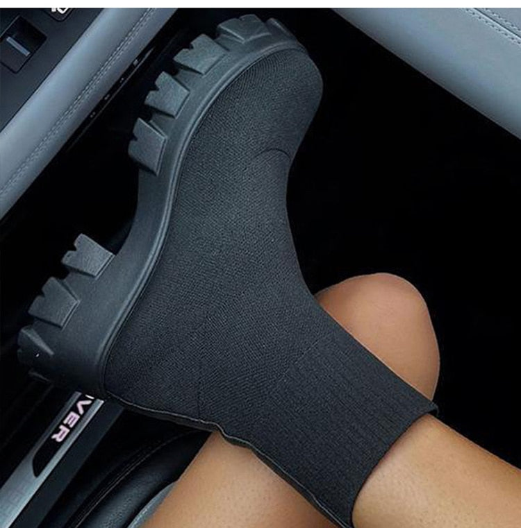 Sock Platform Boots