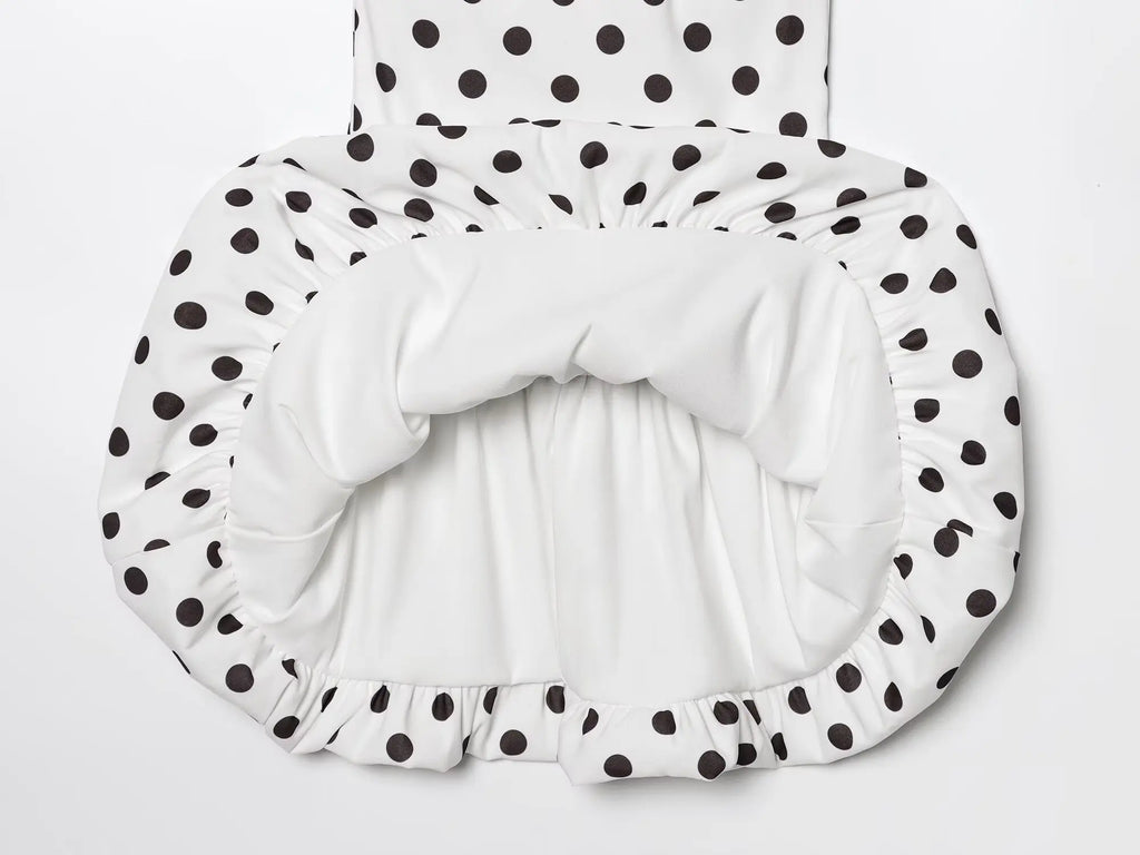 Low Cut Slim Polka Dot Dress