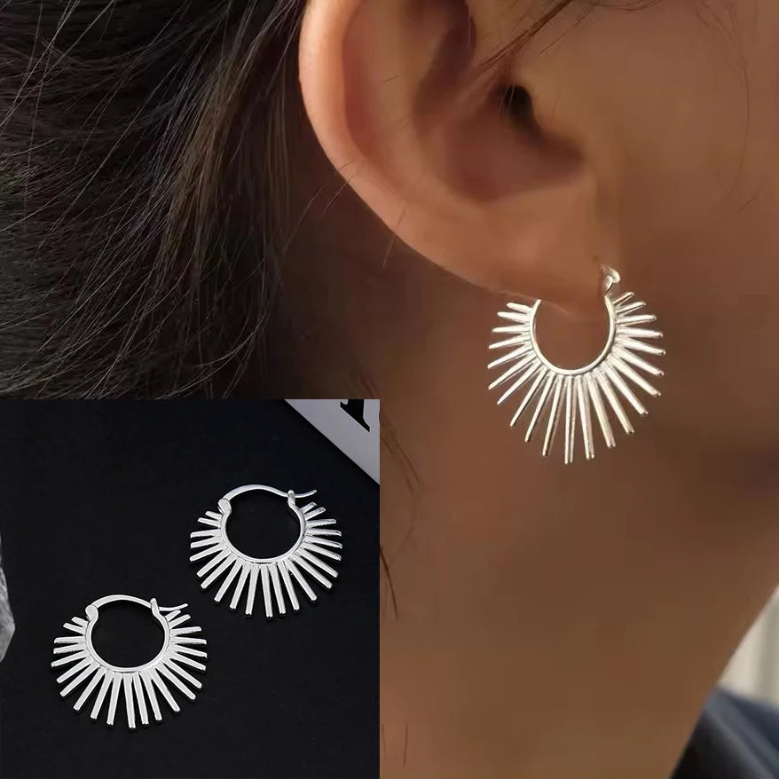 925 Sterling Silver Star Moon Earrings