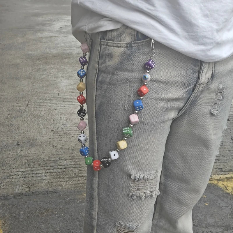 Multicolored Lucky Dice Chain