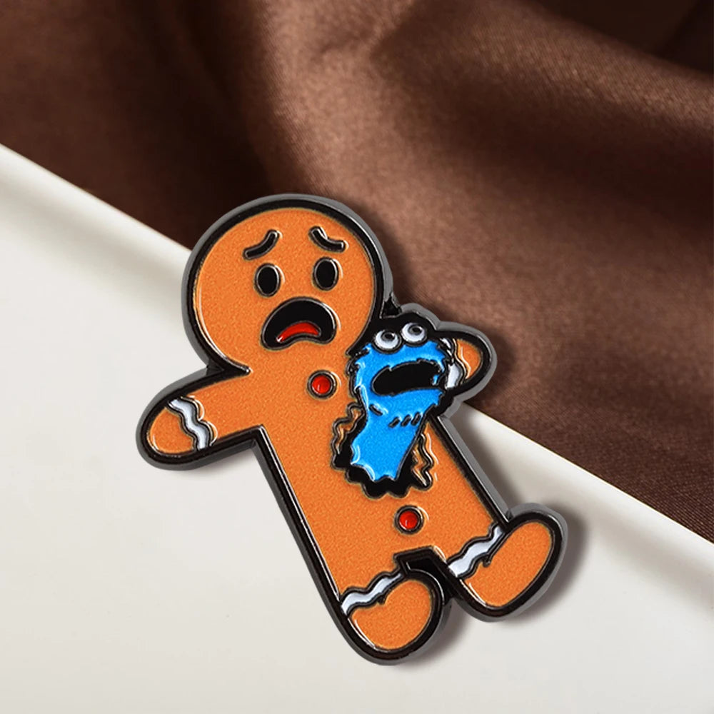 Gingerbread Man Cookie Monster Pin