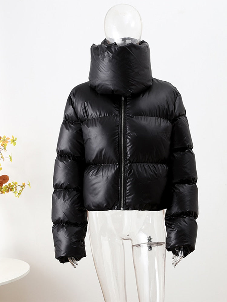 Turtleneck Down Jacket & Down Scarf