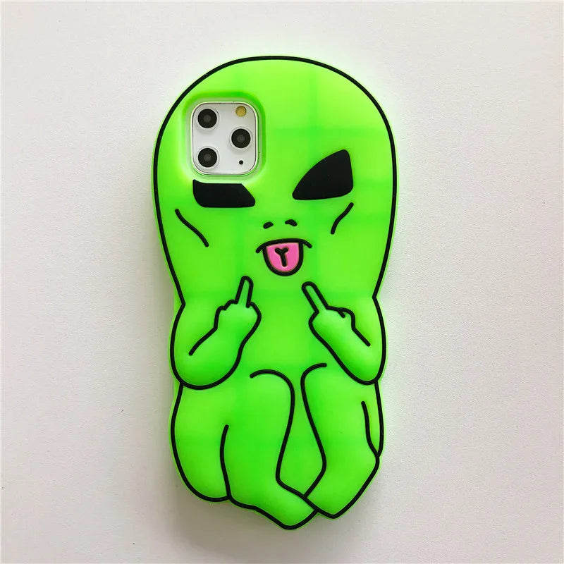 Alien FU iPhone Case