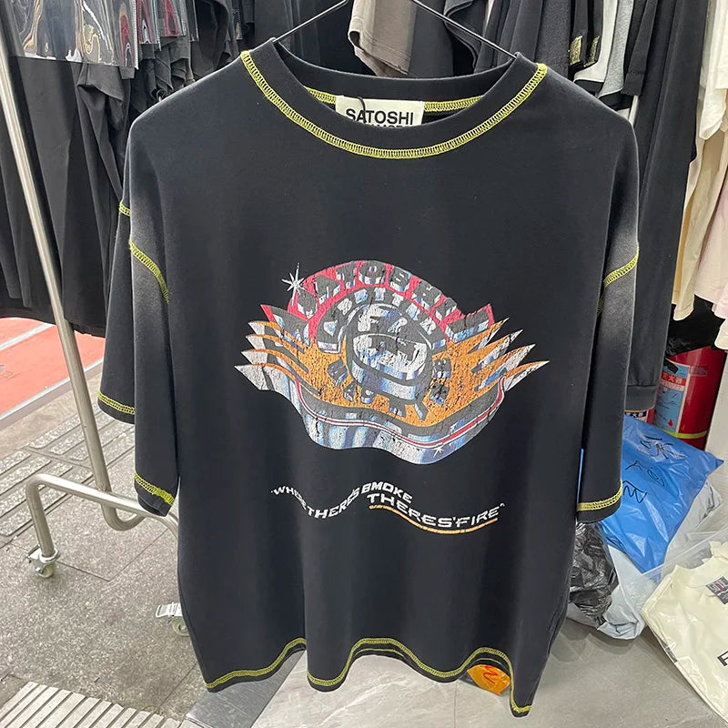 Washed Satoshi Nakamoto Letter Logo Tee