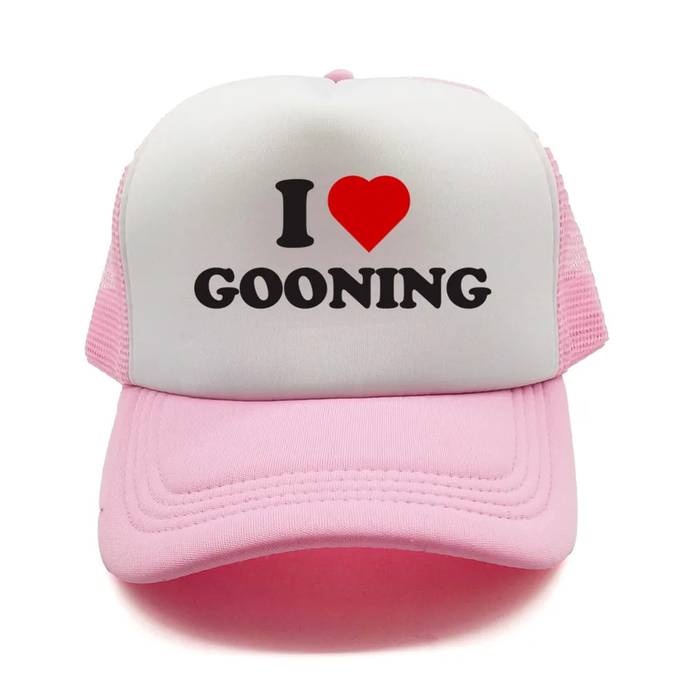 I Love Gooning Baseball Caps